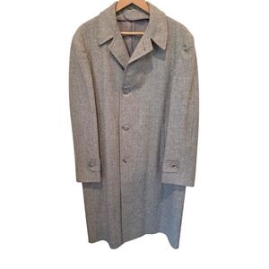 Warren Sewell Vintage Overcoat Wool Blend Relaxed Grey Professional Winter XL